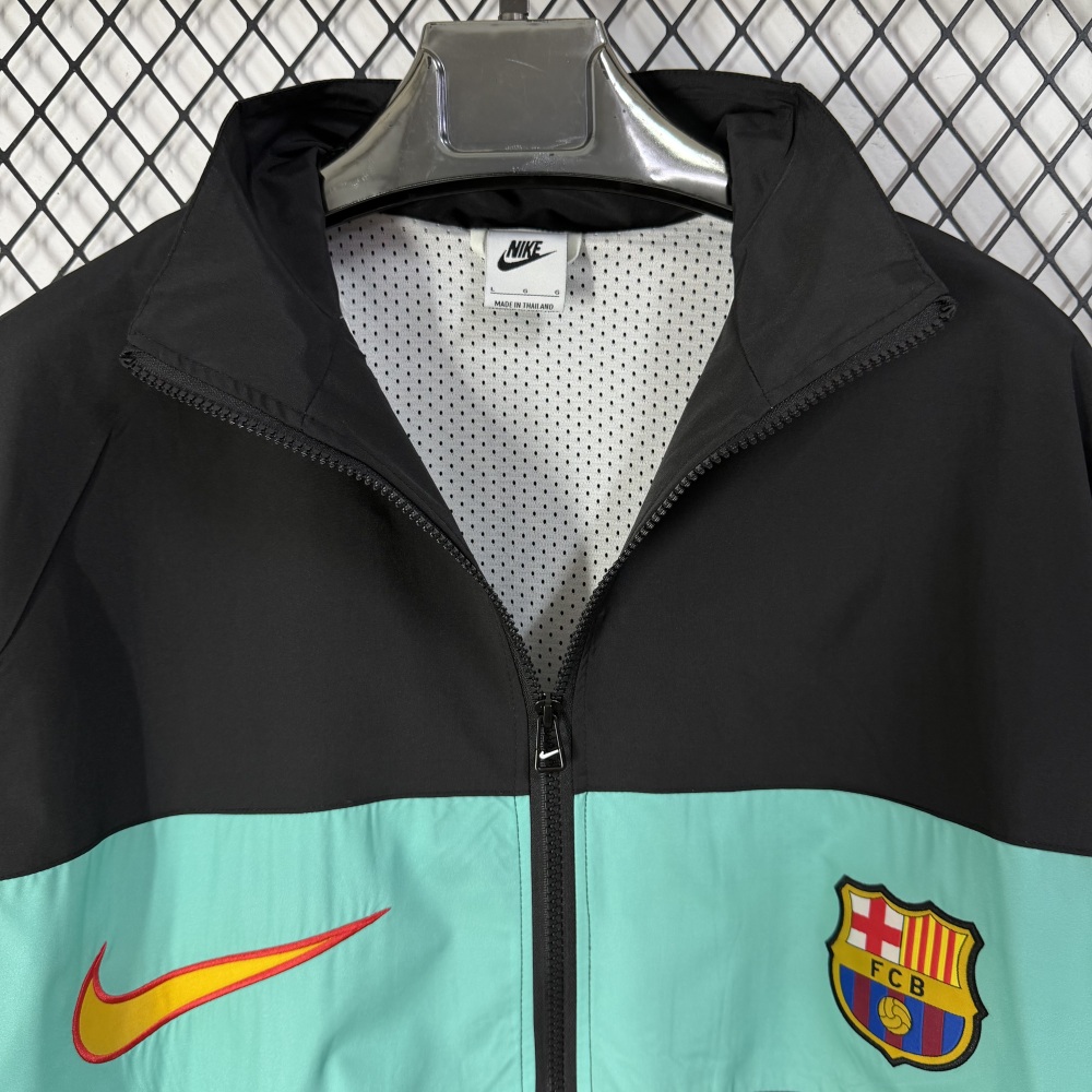 26-27 Barcelona Black Jacket Retro Windproof Jacket