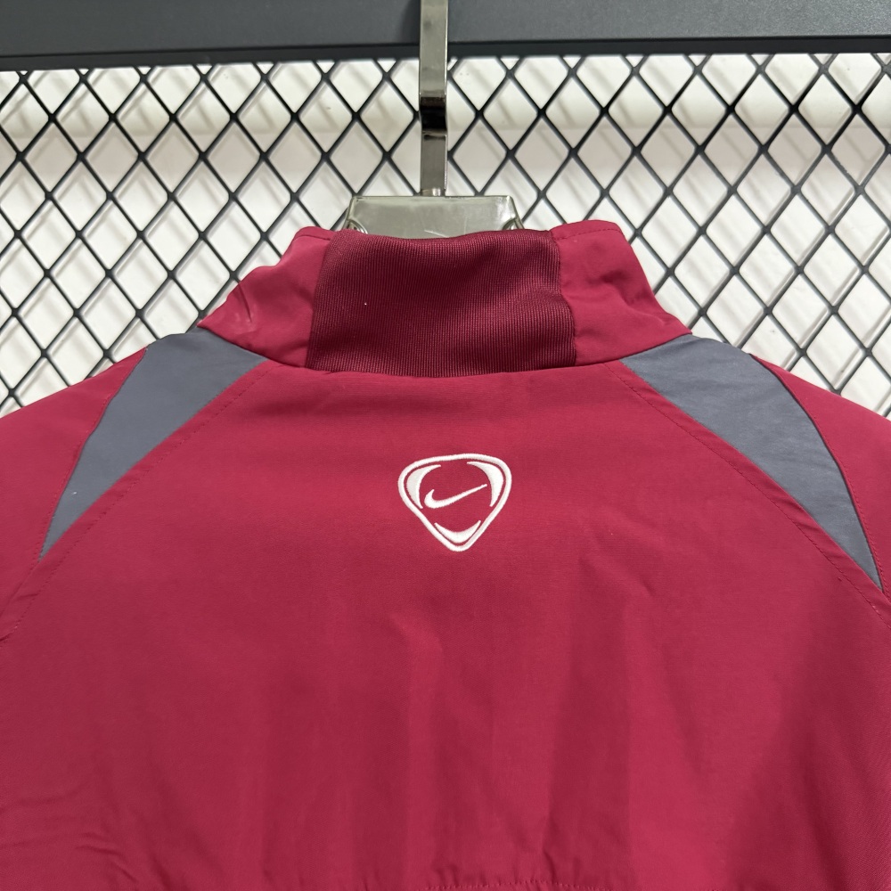 26-27 season Arsenal wine red retro jacket casual windproof jacket