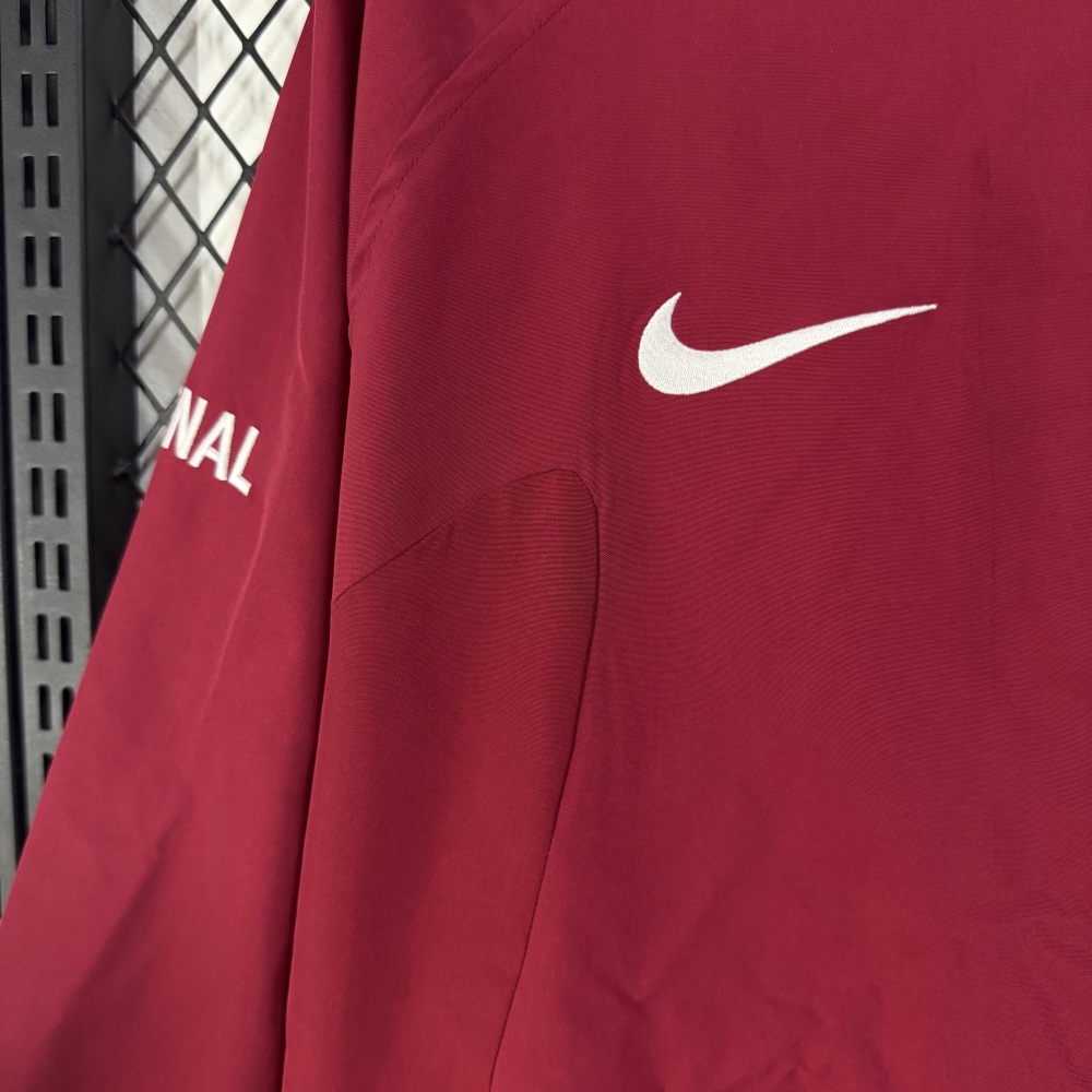 26-27 season Arsenal wine red retro jacket casual windproof jacket