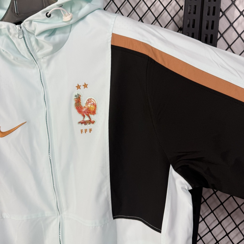 2026 France Light Green World Cup Casual Training Windproof Jacket