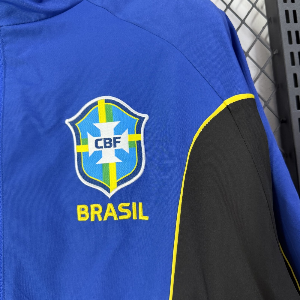 2026 Brazil Blue World Cup Classic Casual Training Windproof Jacket