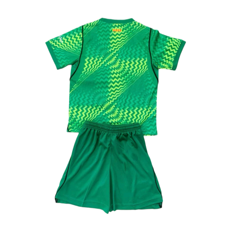 Barcelona 2026-27 Green Football Goalkeeper Kids Kit Jersey+Shorts