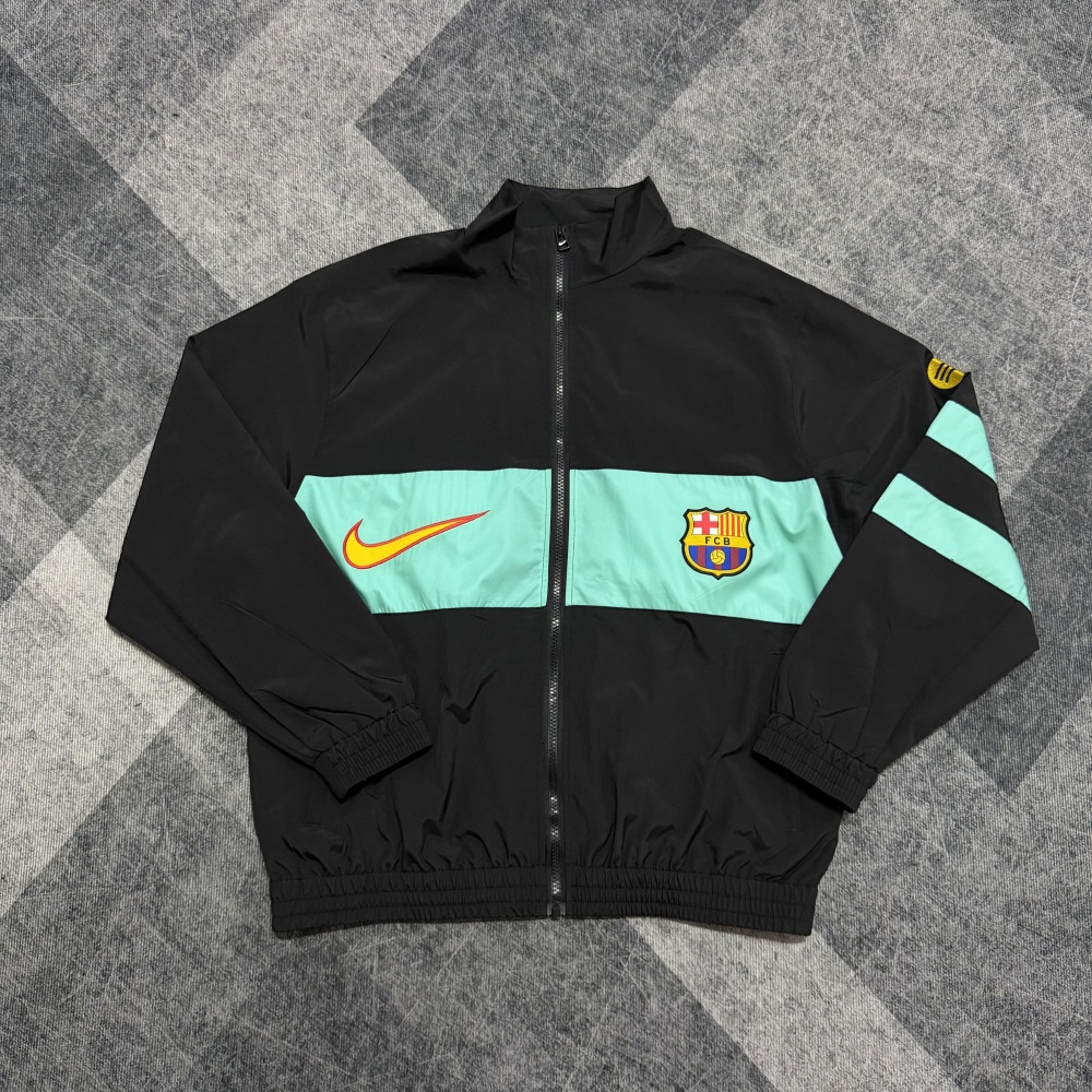 26-27 Barcelona Black Jacket Retro Windproof Jacket