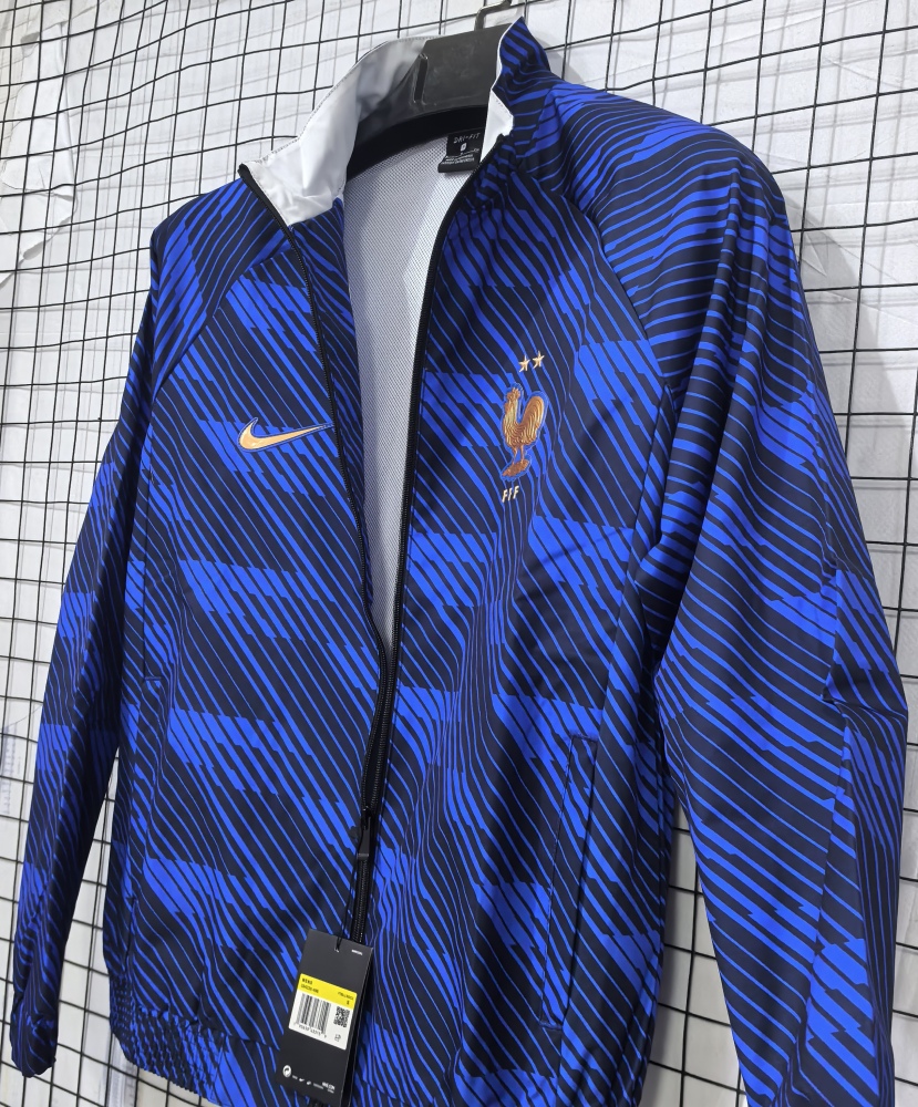 2026 France Blue World Cup casual training windproof jacket