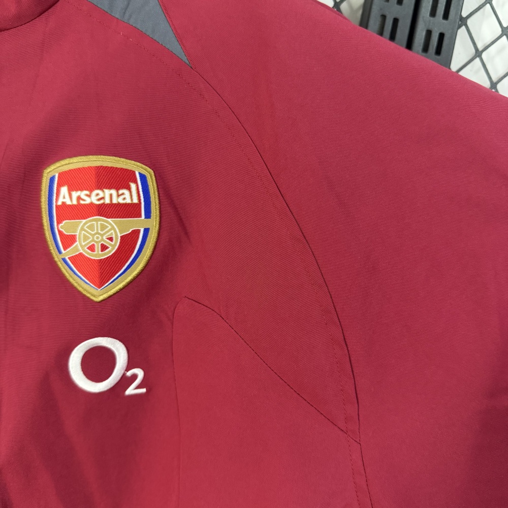 26-27 season Arsenal wine red retro jacket casual windproof jacket