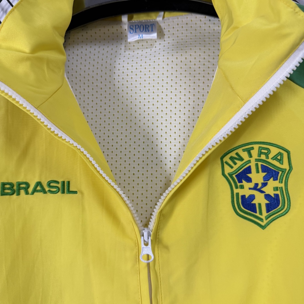 2026 Brazilian yellow retro casual training windproof jacket