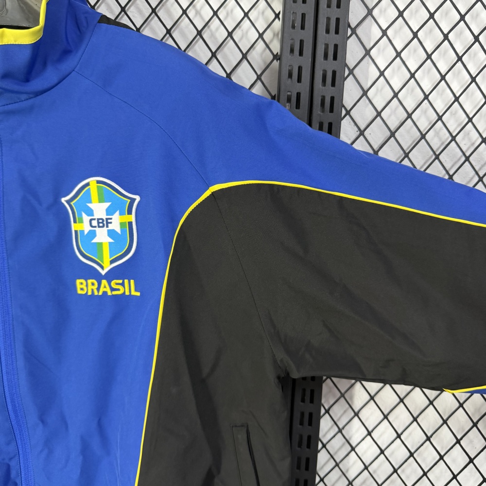2026 Brazil Blue World Cup Classic Casual Training Windproof Jacket