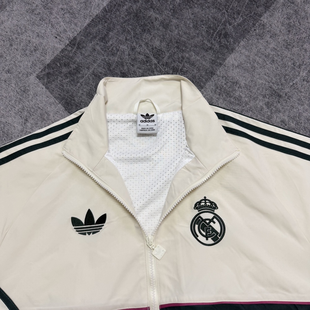 26-27 season Real Madrid beige jacket casual training windproof jacket