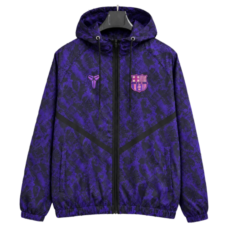 26/27 Barcelona Black and Purple Ramina Yamal Style Casual Windproof Jacket