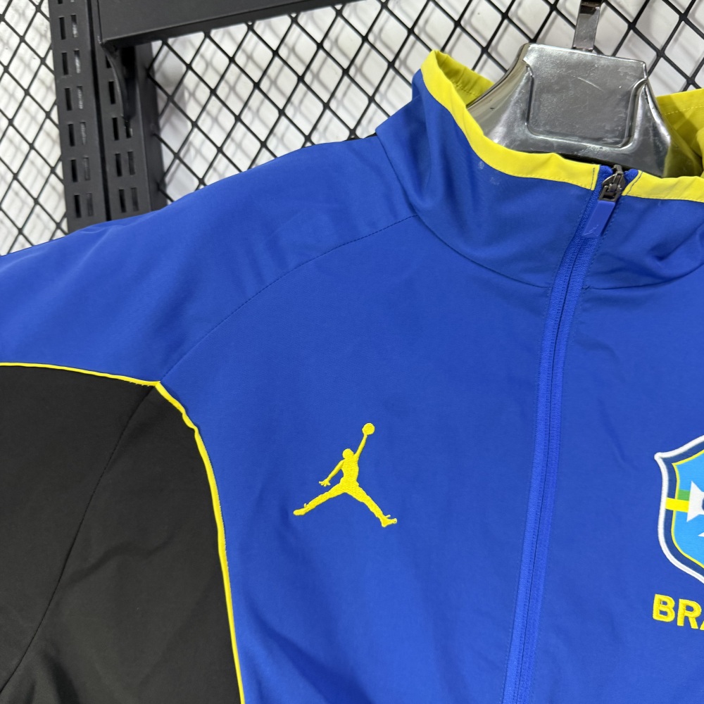 2026 Brazil Blue World Cup Classic Casual Training Windproof Jacket