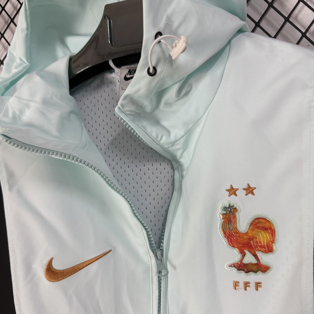 2026 France Light Green World Cup Casual Training Windproof Jacket