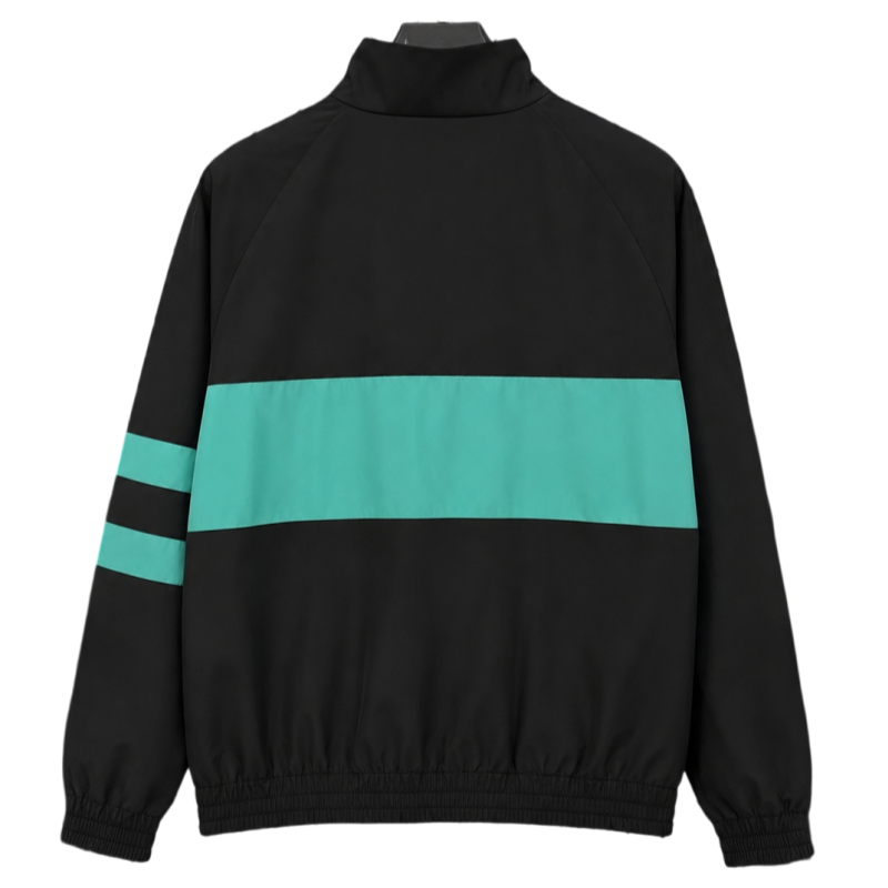 26-27 Barcelona Black Jacket Retro Windproof Jacket