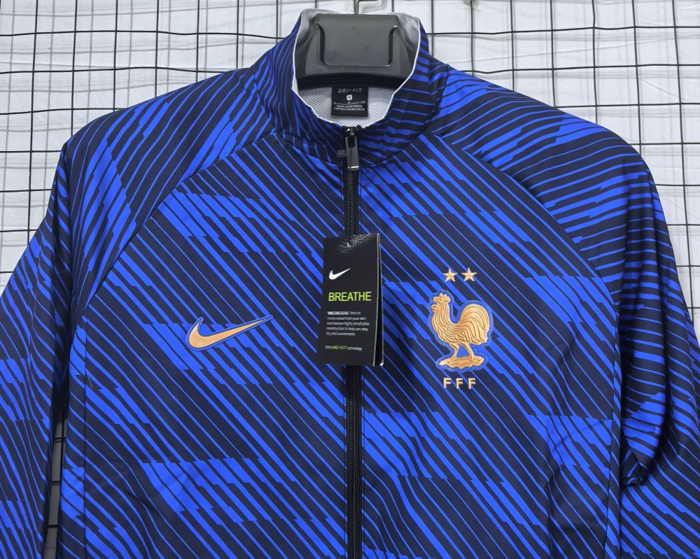 2026 France Blue World Cup casual training windproof jacket