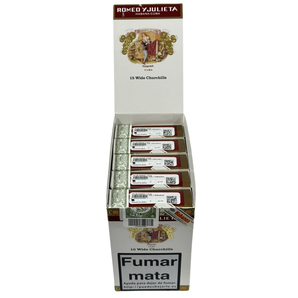 ROMEO Y JULIETA WIDE CHURCHILS  15s 罗密欧与朱丽叶 宽丘吉尔 纸盒铝管 15支/盒