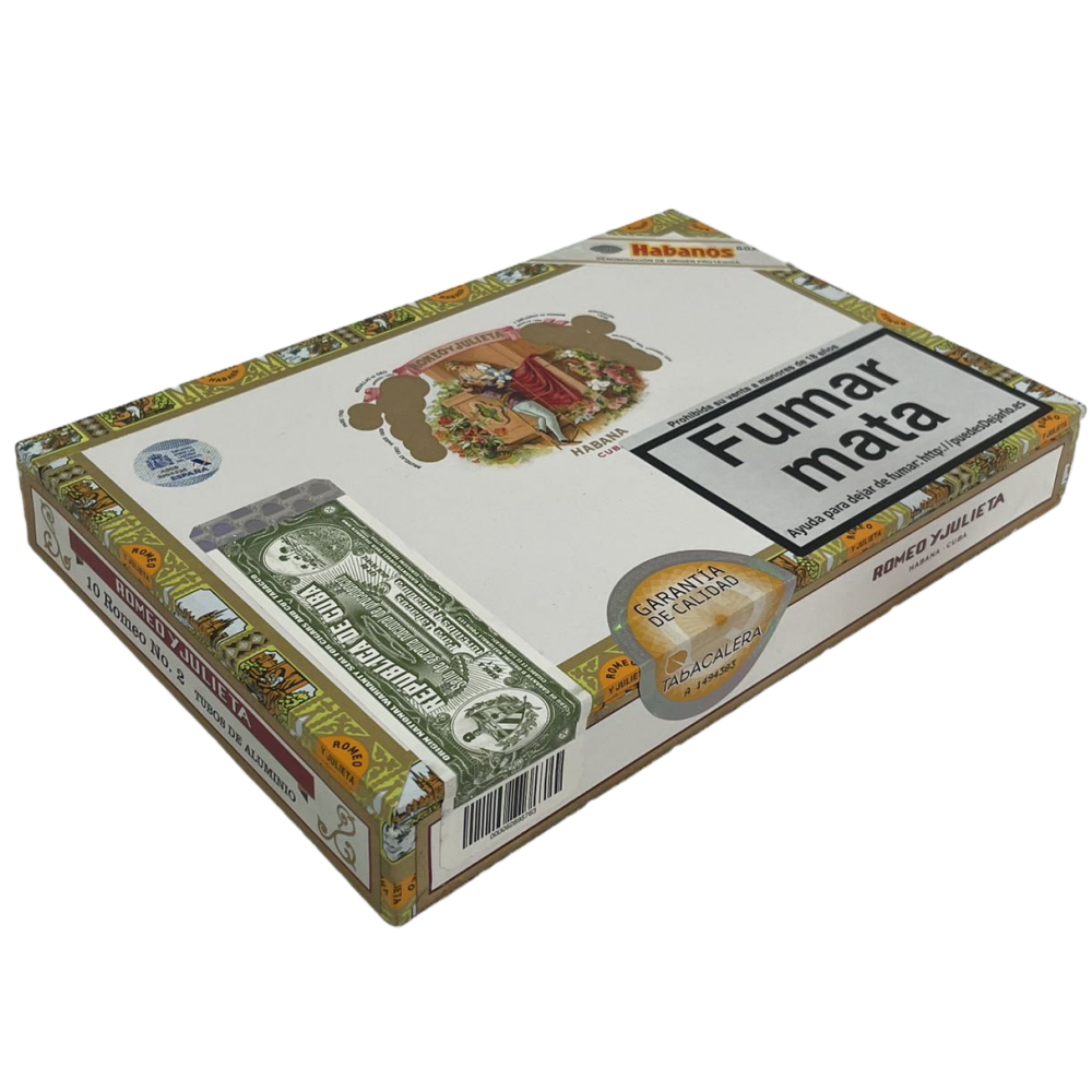 ROMEO Y JULIETA No.2 TUBOS  10s 罗密欧朱丽叶 二号铝管 10支/盒