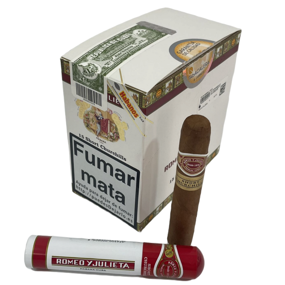 ROMEO Y JULIETA SHORT CHURCHILS 15s 罗密欧与朱丽叶 短丘吉尔 纸盒铝管 15支/盒