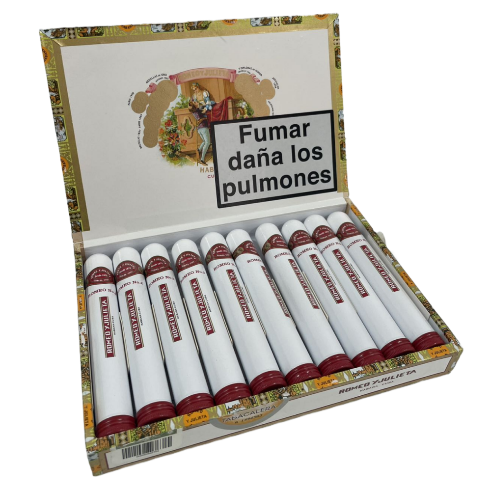 ROMEO Y JULIETA No.2 TUBOS  10s 罗密欧朱丽叶 二号铝管 10支/盒