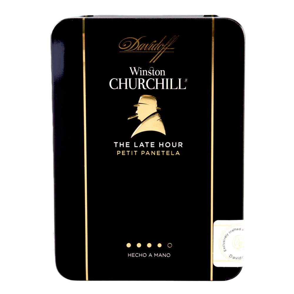 DAVIDOFF WINSTON CHURCHILL THE LATE HOUR PETIT PANETELA 25s 大卫杜夫 温斯顿 丘吉尔 至暗时刻 小宾丽 铁盒 5支/盒x5盒