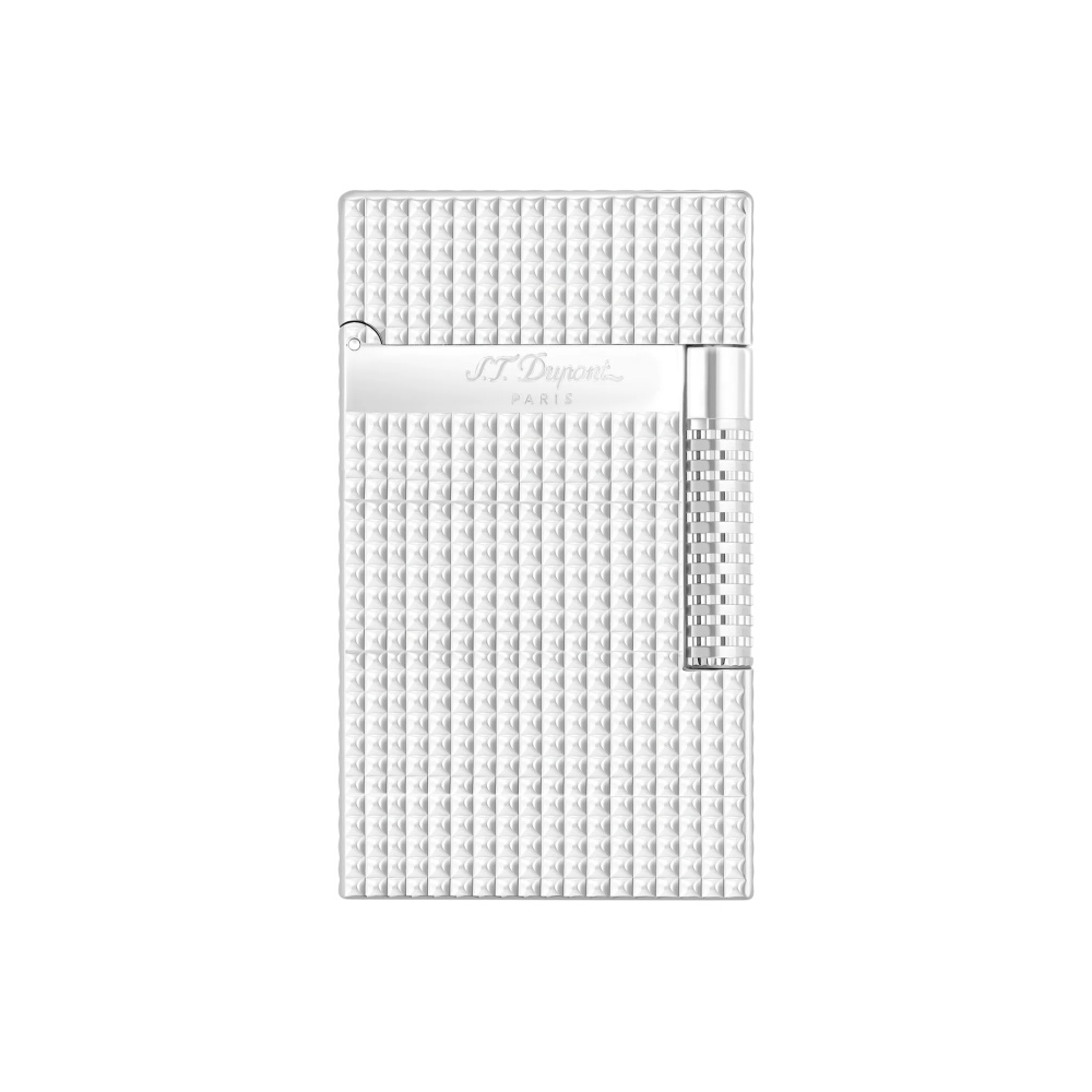 S.T.DUPONT 都彭 Le Grand 格兰德系列 钻石菱纹 双火焰 银色 打火机 C23011（预售）