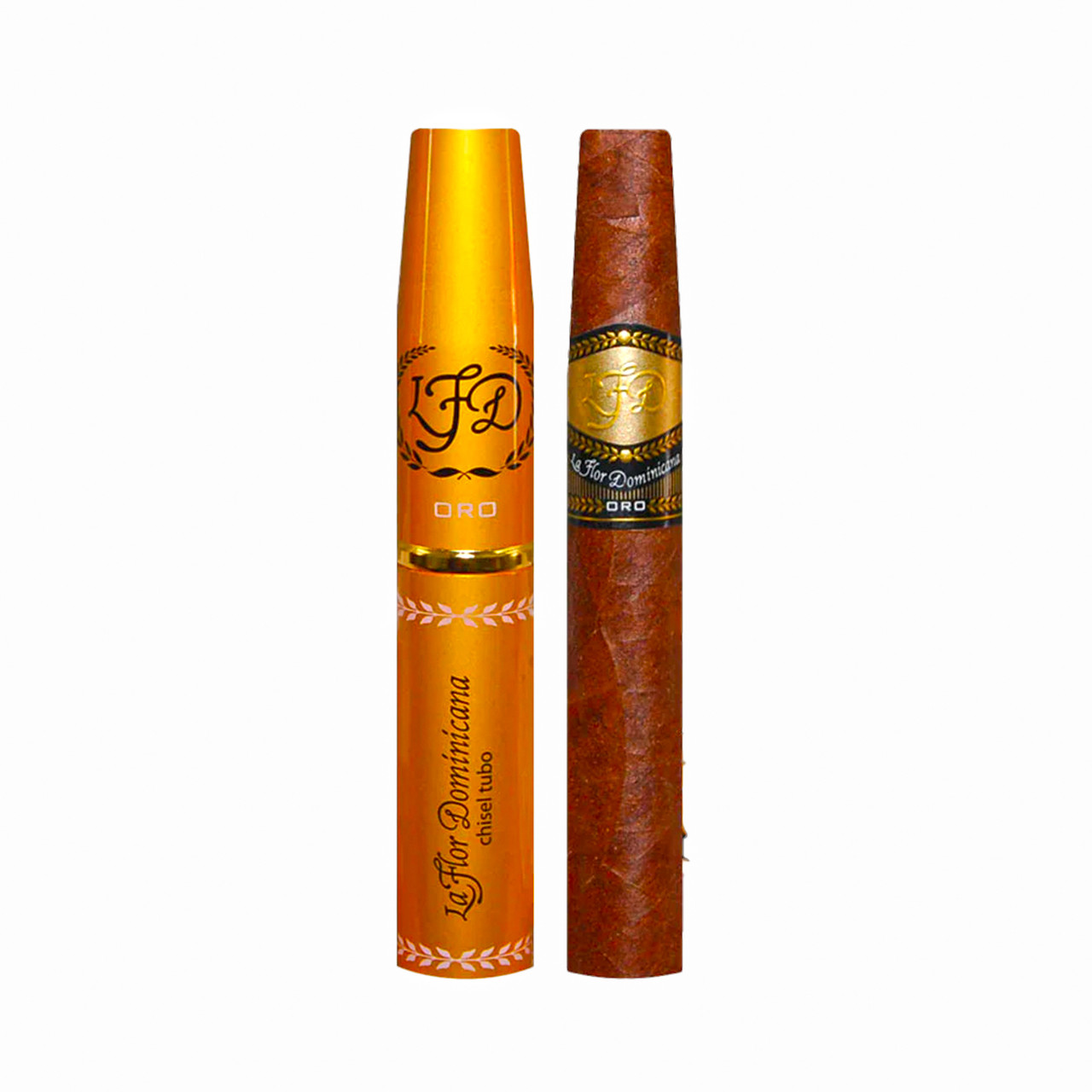 LA FLOR DOMINICANA Oro Chisel 5S 多米尼加之花 黄金铝管 扁嘴托罗 5支/盒