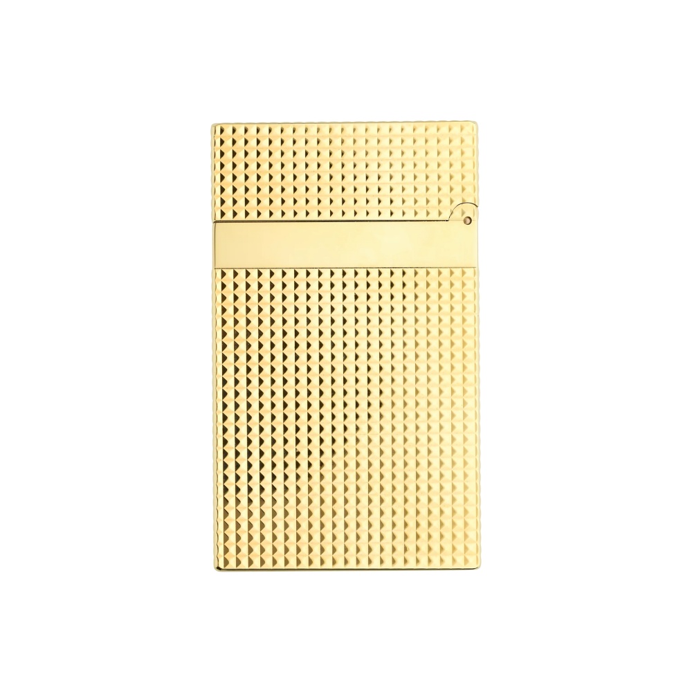 S.T.DUPONT 都彭 经典 Ligne2 朗声系列 钻石菱纹 金色 打火机 016284（预售）