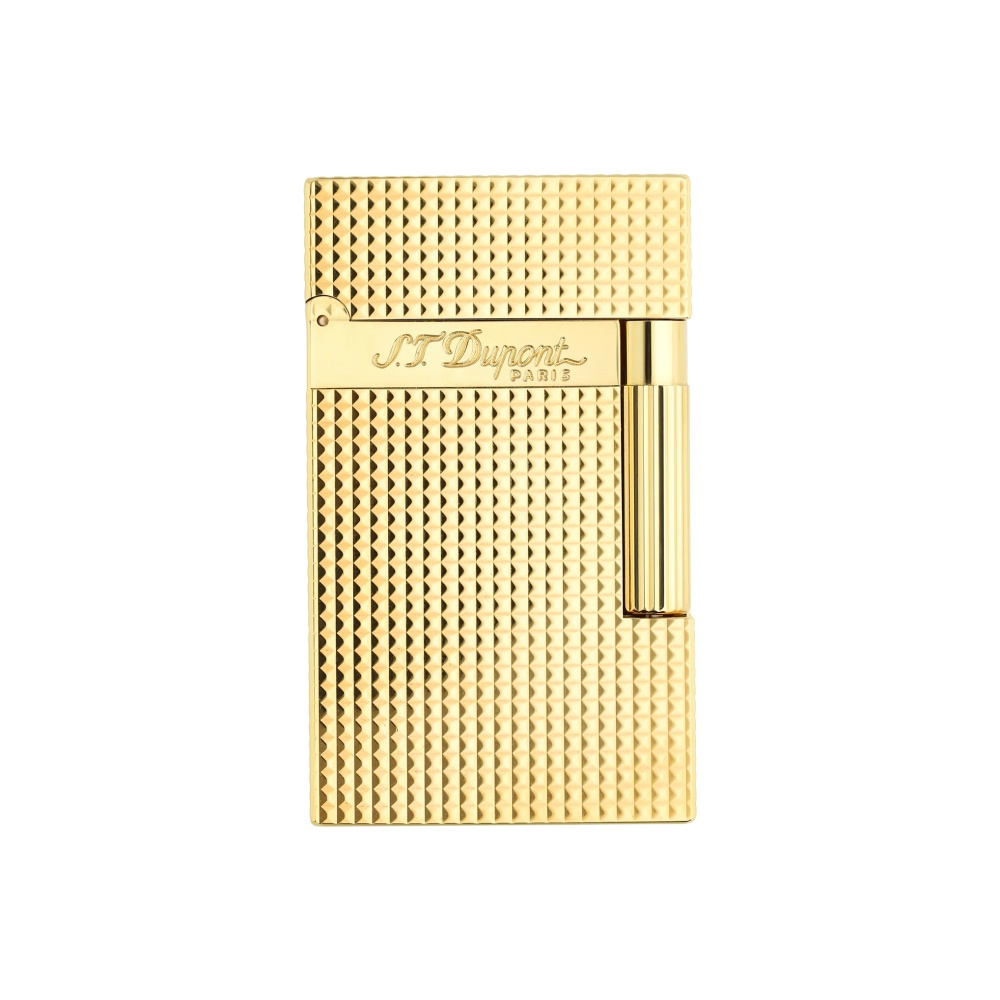 S.T.DUPONT 都彭 经典 Ligne2 朗声系列 钻石菱纹 金色 打火机 016284（预售）