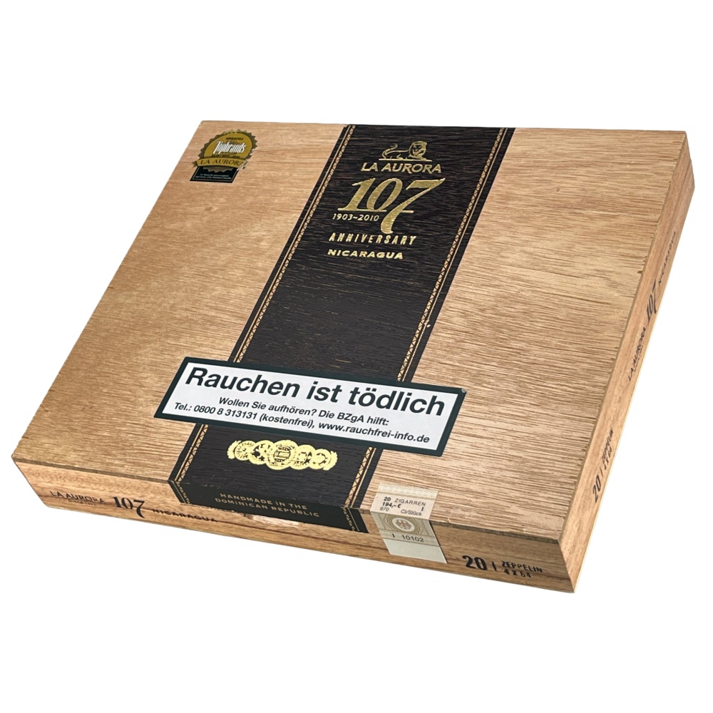 La Aurora 107 Nicaragua Zeppelin 20s 狮子王 107 尼加拉瓜 齐柏林飞艇 20支/盒
