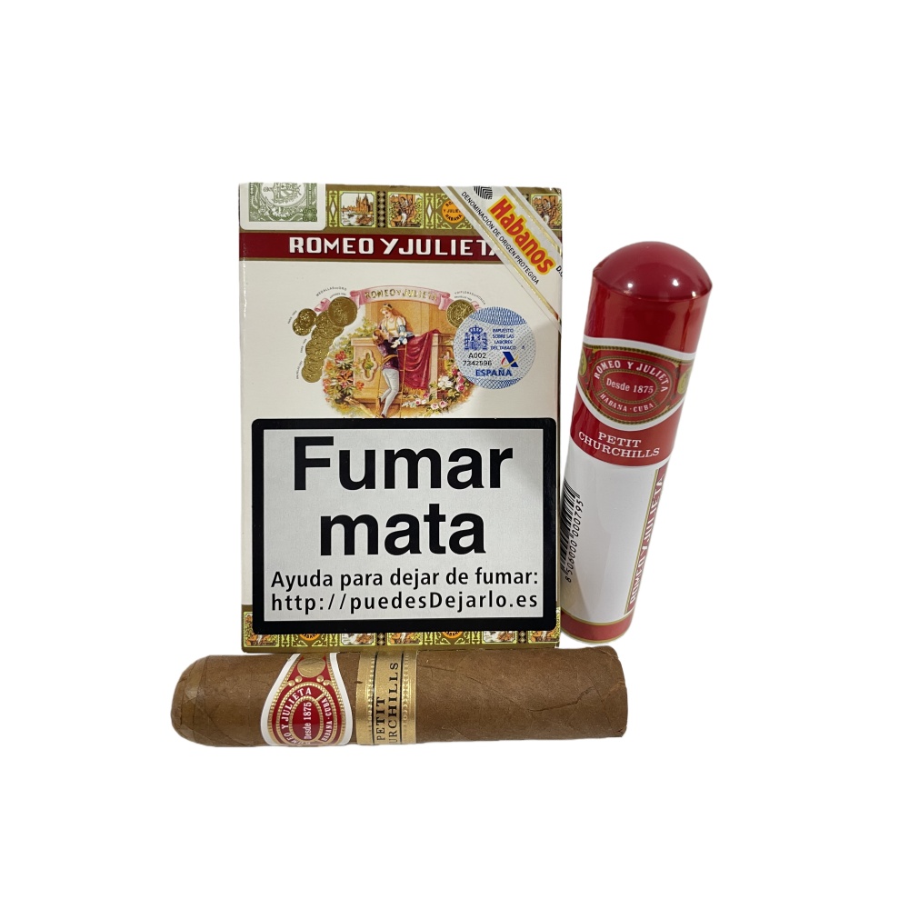 ROMEO Y JULIETA PETIT CHURCHILLS TUBOS 3s 罗密欧与朱丽叶 小丘吉尔纸盒铝管 3支/盒