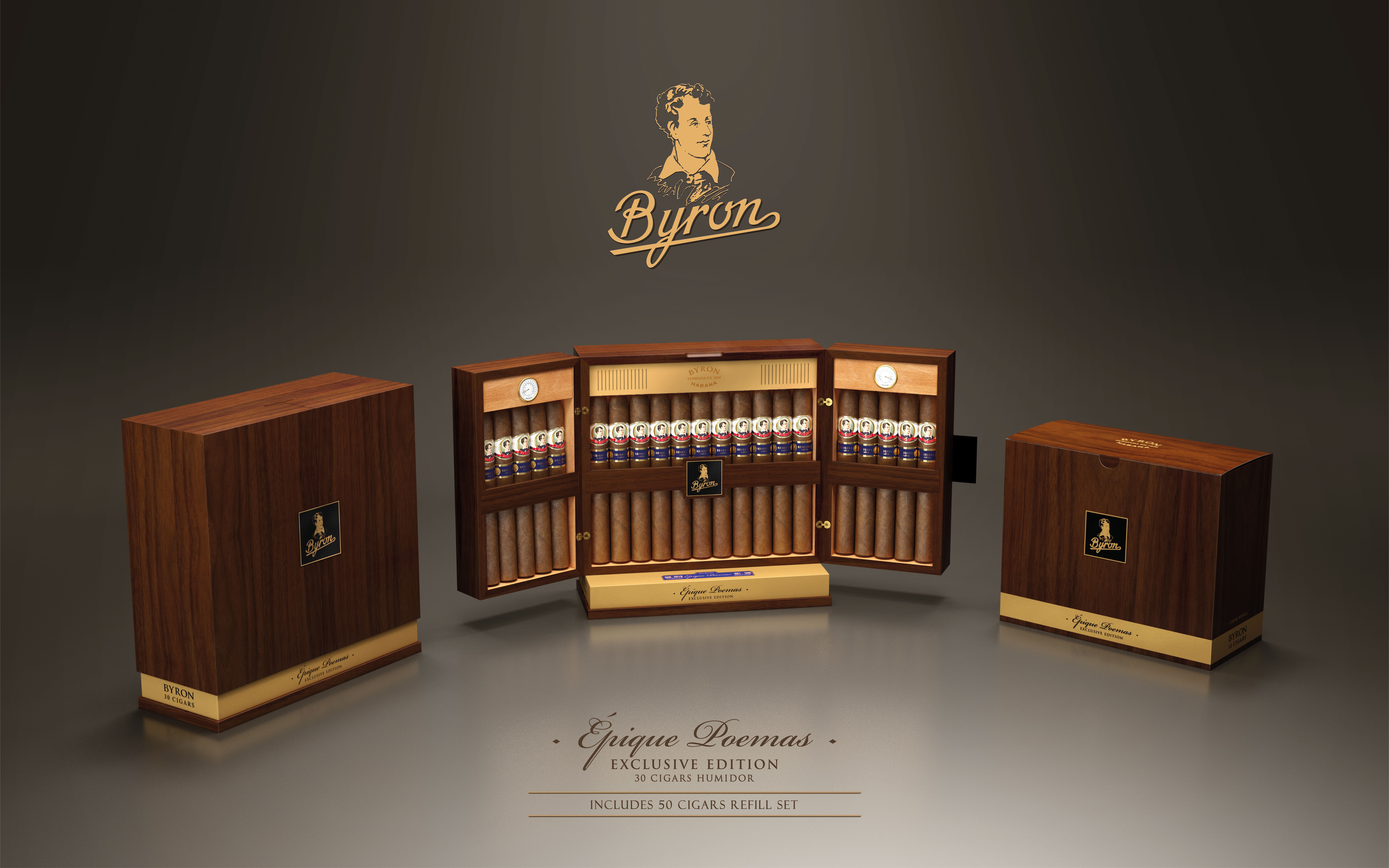 Byron 19th Century Epique Poemas Exclusive Edition Humidor 拜伦 19世纪 史诗 限量版保湿盒