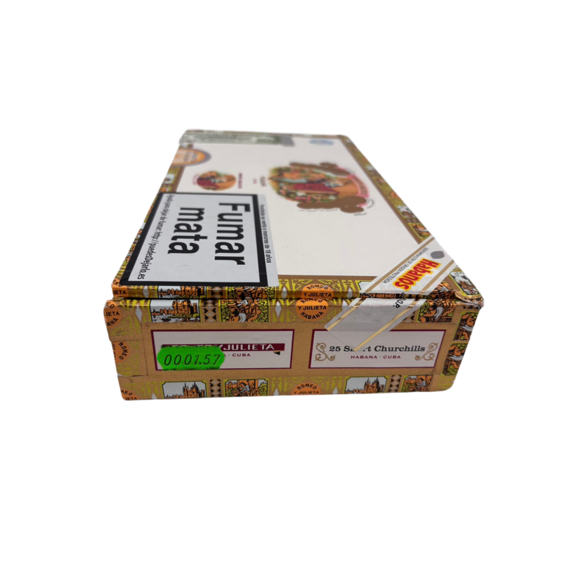 ROMEO Y JULIETA SHORT CHURCHILS 25s 罗密欧与朱丽叶 短丘吉尔 25支 破损样盒 编号 （157）