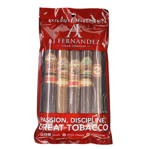 AJ Fernandez Sampler Bag Passion Discipline & Great Tobacco 5s AJ 费尔南德斯 样包 激情 纪律 伟大的烟叶 5支/包