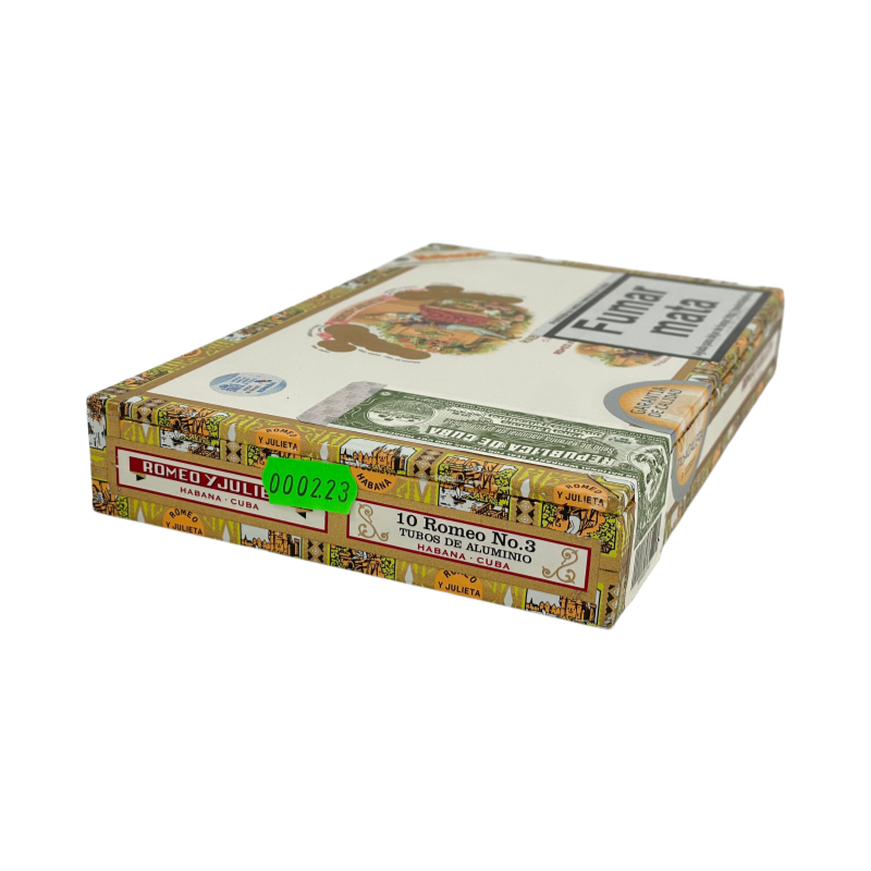 ROMEO Y JULIETA No.3 TUBO 8s  罗密欧与朱丽叶 三号铝管 8支 破损样盒 编号 （223）