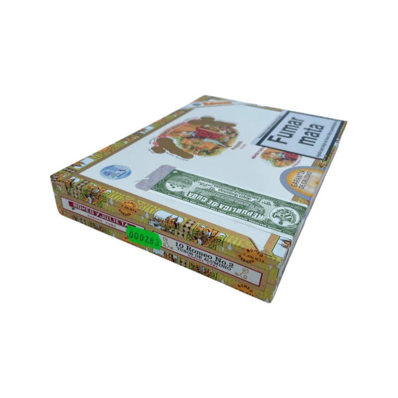 ROMEO Y JULIETA No.2 TUBOS  9s 罗密欧朱丽叶 二号铝管 9支 破损样盒 编号 （283）