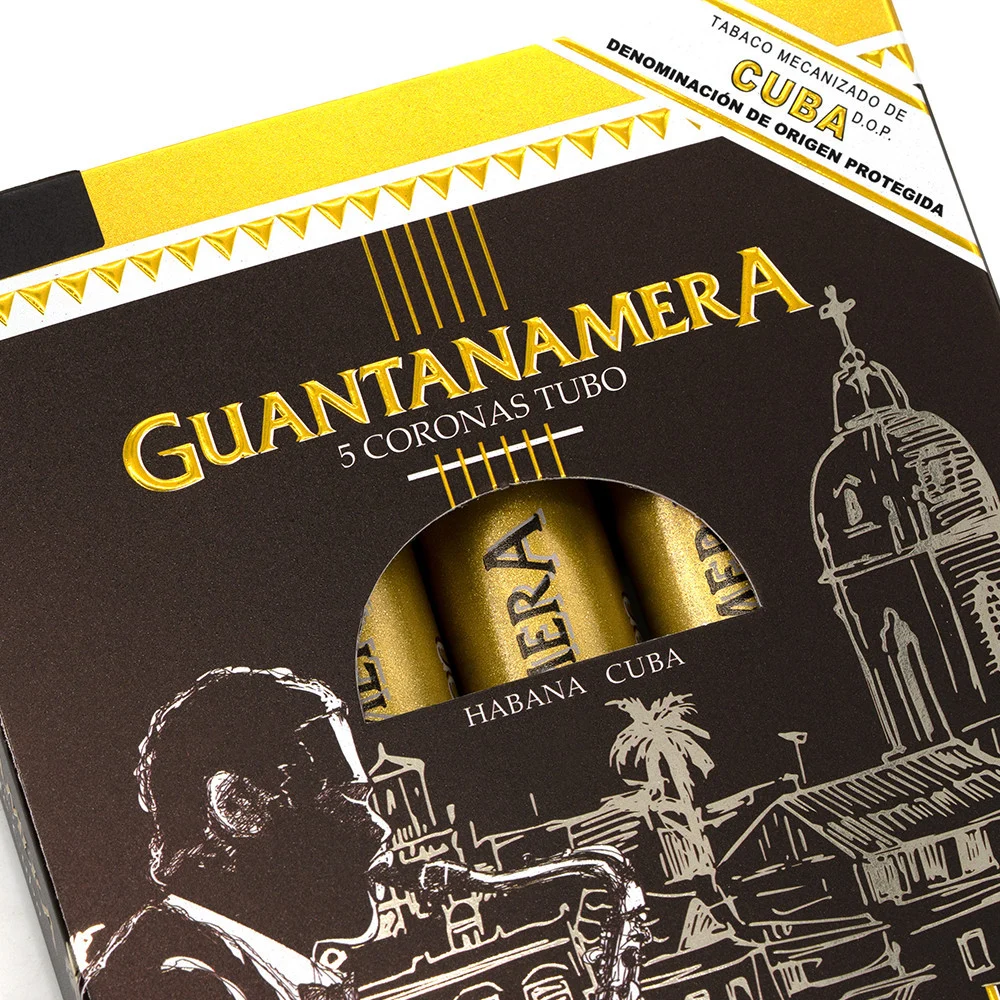 GUANTANAMERA CUBA CORONAS TUBO GOLD EDITION 5s 关塔纳摩 高朗拿 金筒限定版 5支/盒