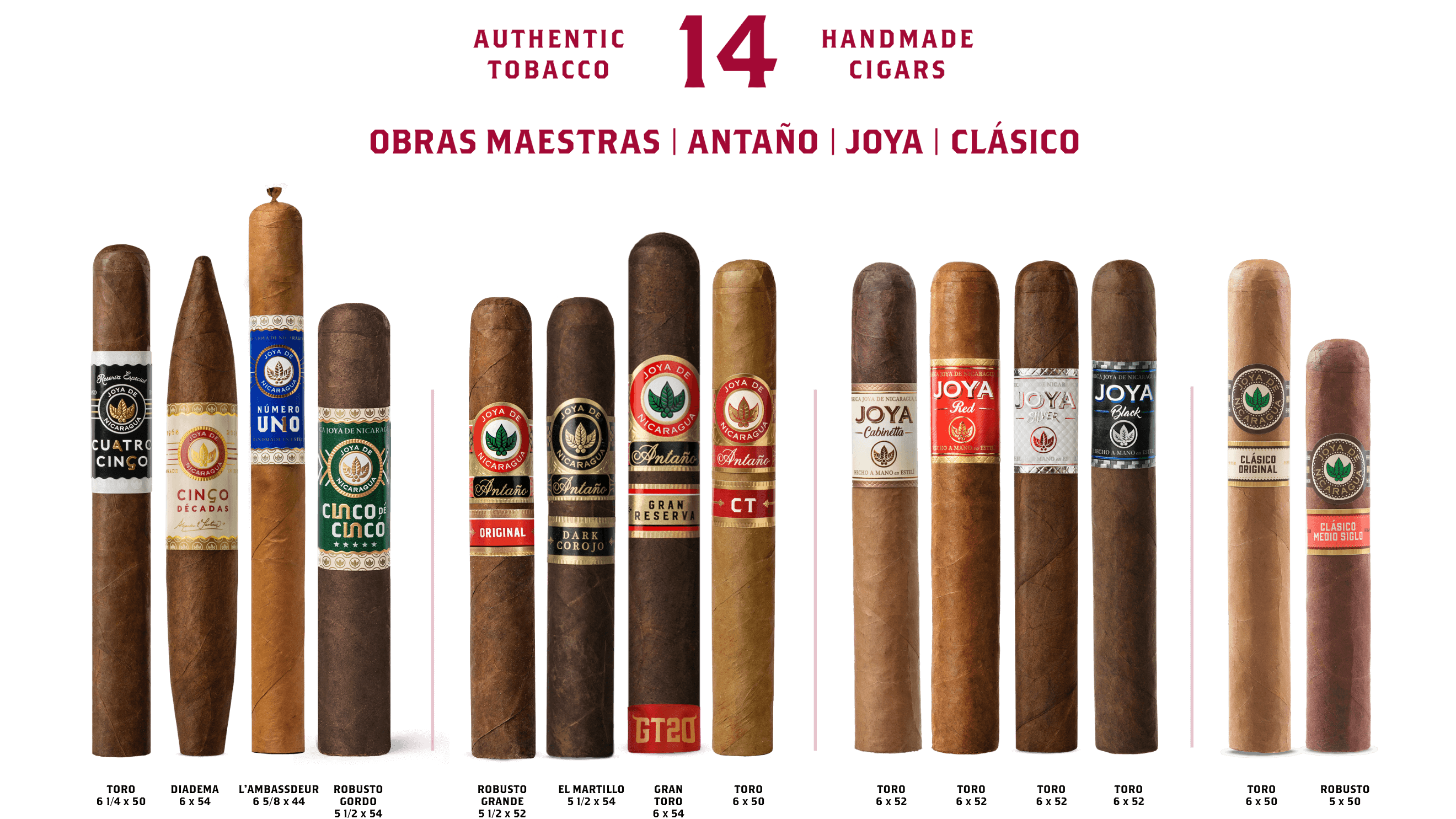 Joya de Nicaragua Ultimate Jewel Collection Sampler 14s 尼加拉瓜珍宝  限量版终极珠宝系列 14支/盒