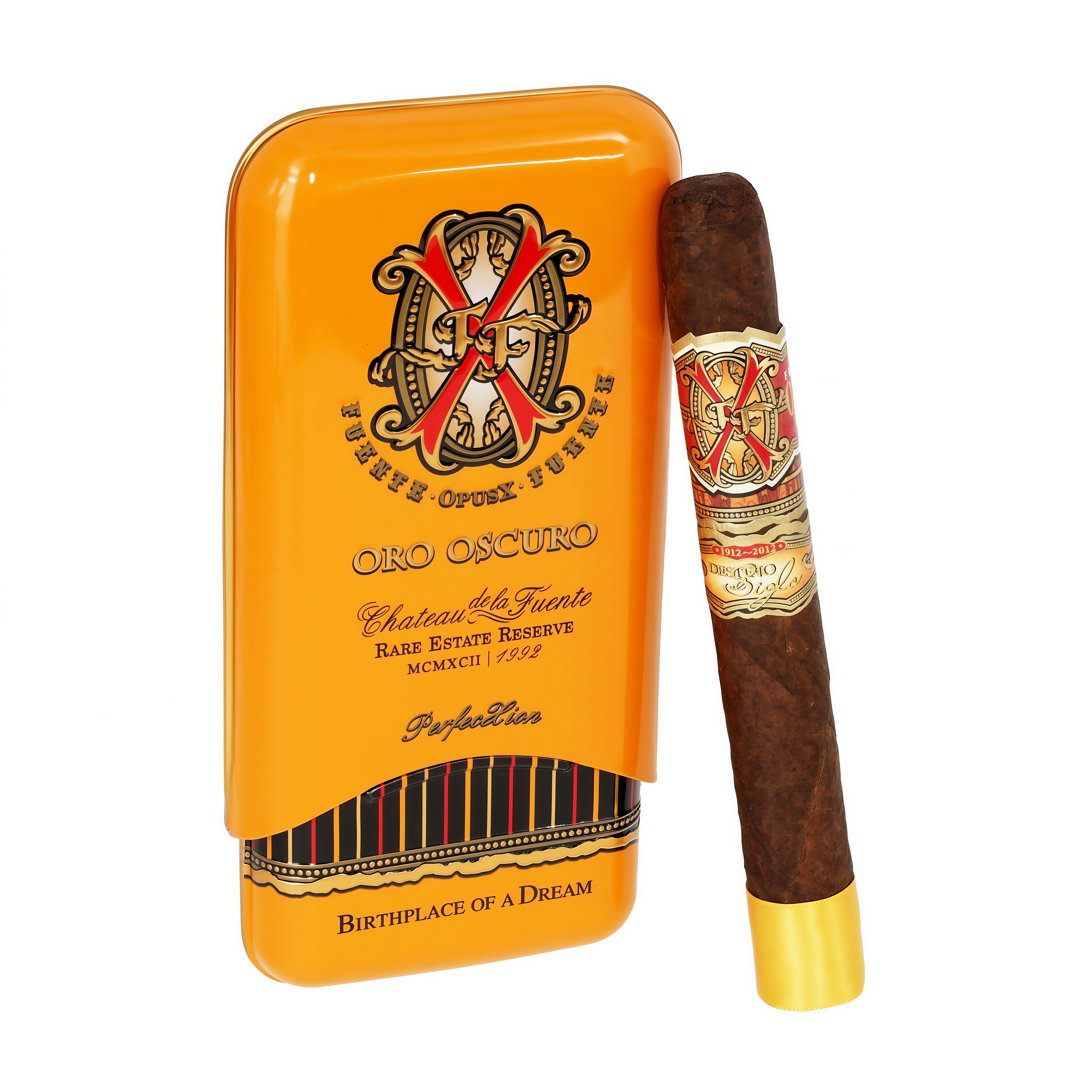 Arturo Fuente Fuente OpusX Oro Oscuro PerfecXion X Tin 3s 阿图罗·富恩特 Fuente Fuente OpusX Oro Oscuro PerfecXion X 铁盒装 3支