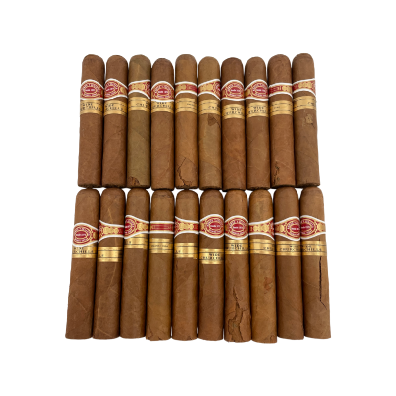 ROMEO Y JULIETA WIDE CHURCHILLS 20s 罗密欧与朱丽叶 宽丘吉尔 20支 破损样盒 编号 （351）