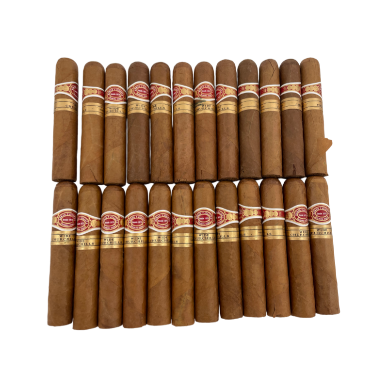 ROMEO Y JULIETA WIDE CHURCHILLS 24s 罗密欧与朱丽叶 宽丘吉尔 24支  破损样盒 编号 （356）