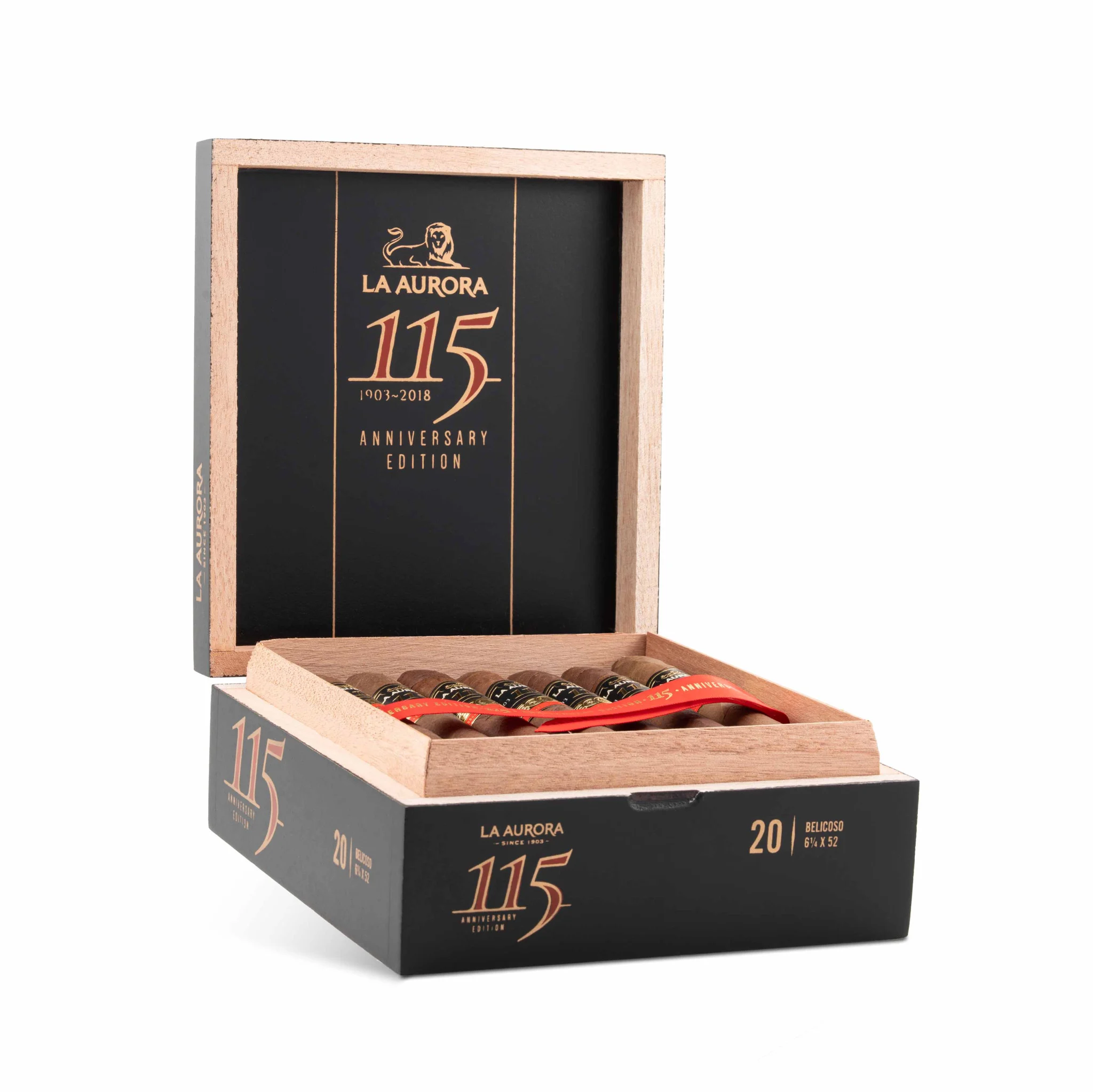 La Aurora 115 Anniversary Edition Belicoso 20s 狮子王 115周年纪念版 比利高 20支/盒
