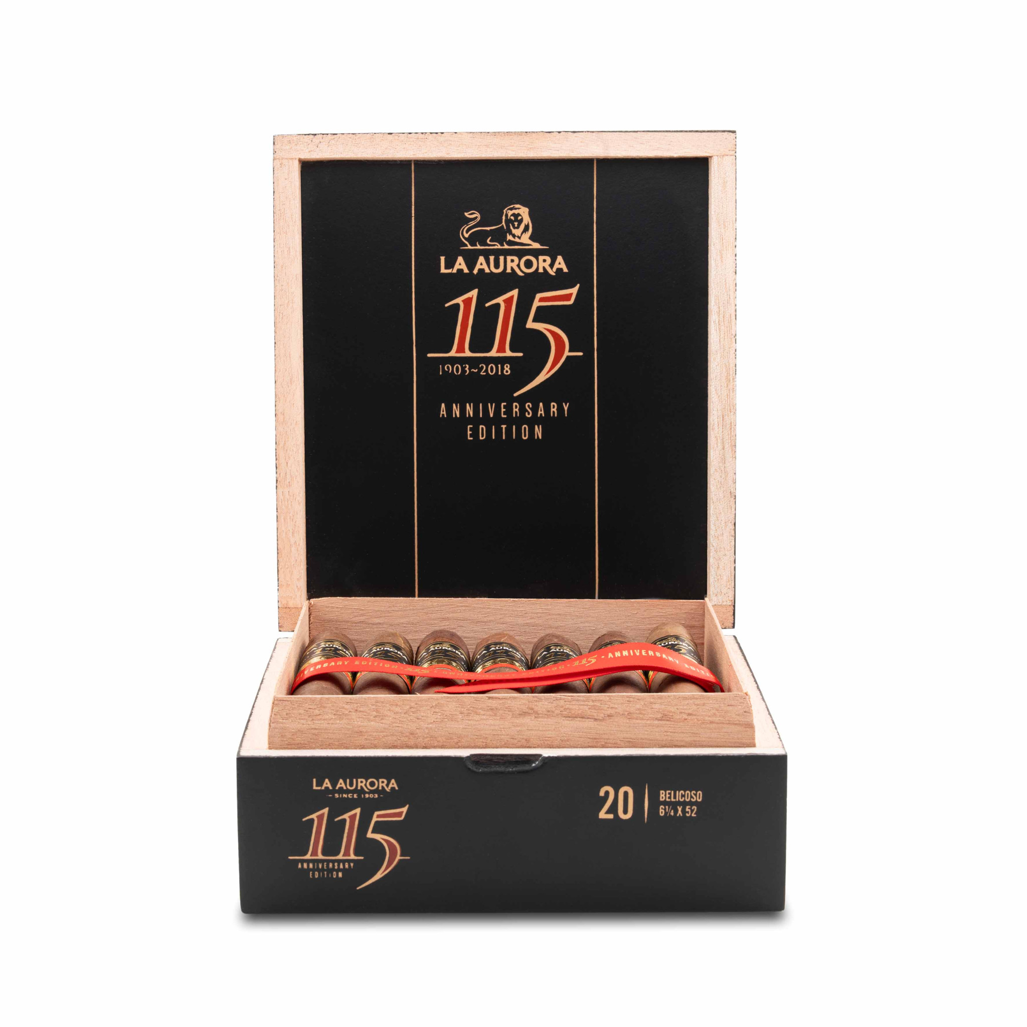 La Aurora 115 Anniversary Edition Belicoso 20s 狮子王 115周年纪念版 比利高 20支/盒