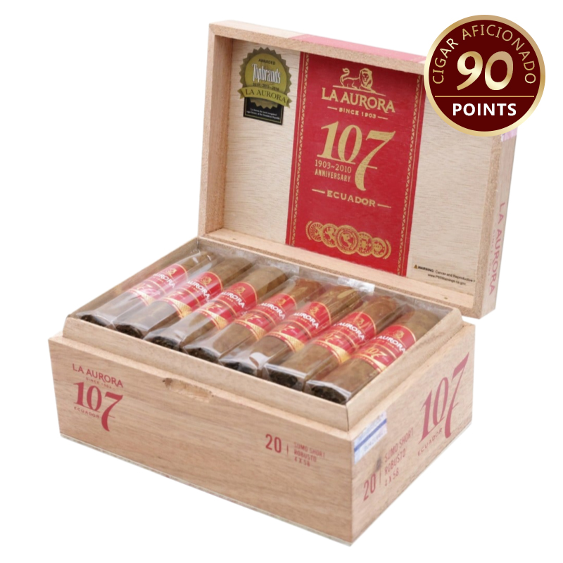 LA AURORA 107 ECUADOR SUMO SHORT ROBUSTO 20s 狮子王 107 厄瓜多尔 短罗布图 20支/盒