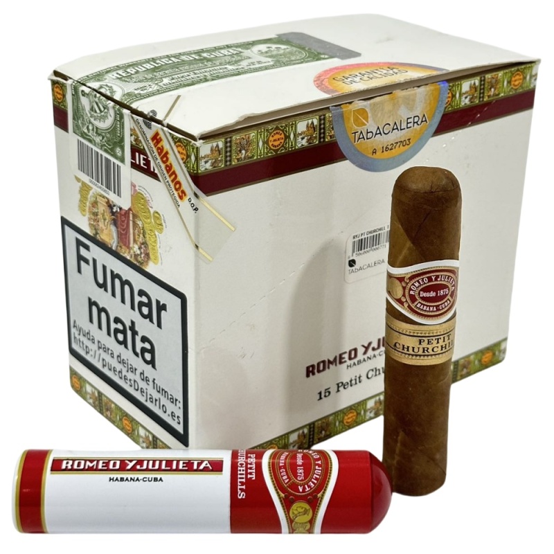 ROMEO Y JULIETA PETIT CHURCHILLS 15s 罗密欧与朱丽叶 小丘吉尔纸盒铝管 15支/盒（澳门自提）