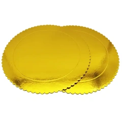 Golden round 15cm cake mat