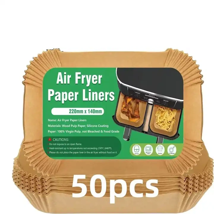 8.65.5 inch air fryer special paper thickened leak-proof household baking oil paper for gourmet double air fryer
