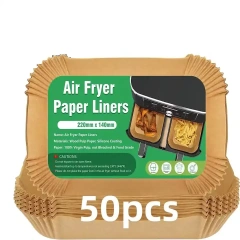 8.65.5 inch air fryer special paper thickened leak-proof household baking oil paper for gourmet double air fryer