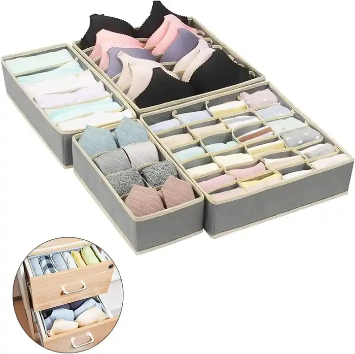 Wholesale customizable multifunctional foldable underwear drawer storage box