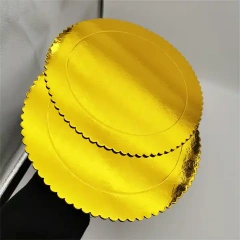 Golden round 12cm cake mat