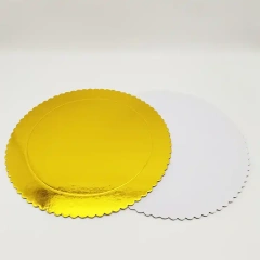 Golden round 12cm cake mat