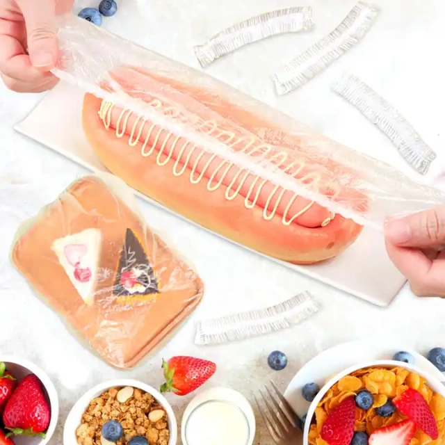 Hot selling disposable transparent food grade food preservation plastic wrap packaging