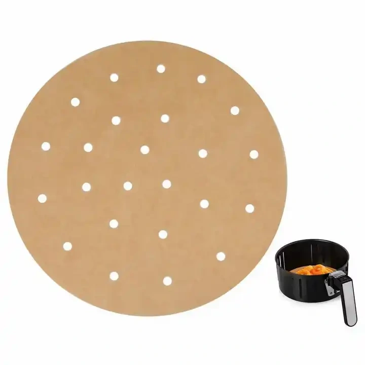New disposable round silicone paper baking oven hole lining paper air frying paper